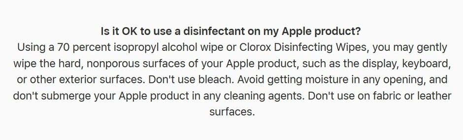 苹果公司表示，现在你可以用这款产品杀死你iPhone上的冠状病毒
