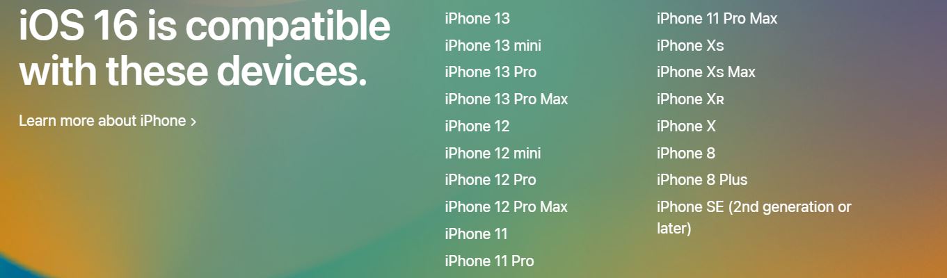 IOS 16即将更新 不支持iPhone7