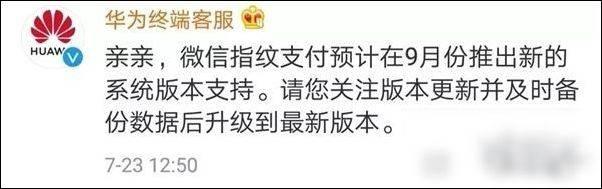 本来华为手机一向不支撑微信指纹付出,是这个原因