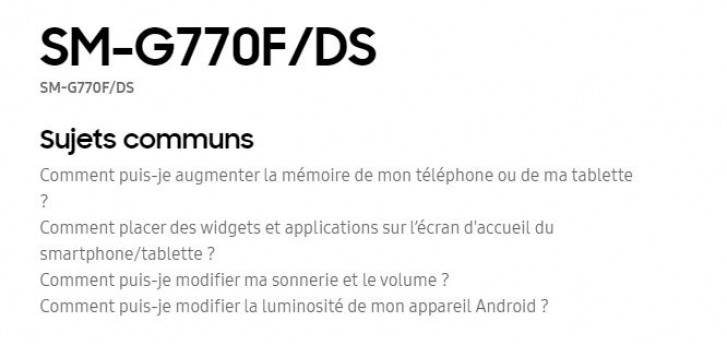 Samsung Galaxy S10 Lite page