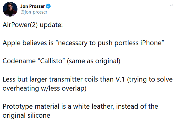 传闻:iPhone 12 Pro可能会变成无端口的，解释说重新对AirPower的兴趣