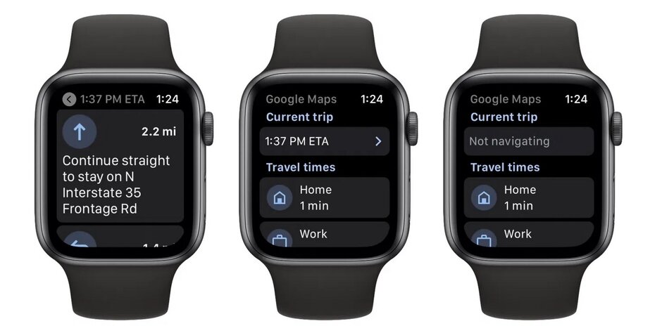 谷歌地图回归Apple Watch